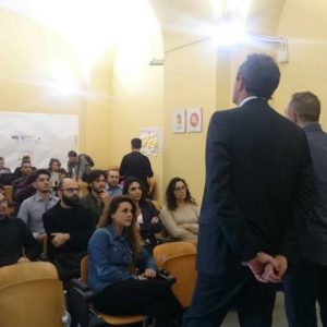 Il sindaco Luigi de Magistris al Contamination Lab Napoli