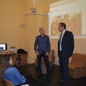 Il sindaco Luigi de Magistris al Contamination Lab Napoli